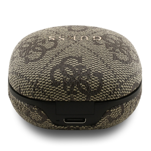 Guess Наушники TWS Bluetooth Square 4G with Classic Metal logo ENC Brown