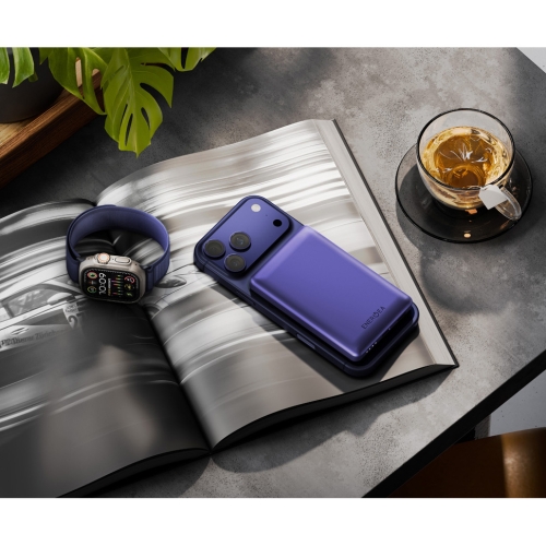Energea АКБ AluPac 10K (CCC), 10000W MagSafe 15W USB-C 20W Ultra Light Aluminium Blue