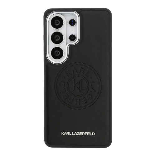 Karl Lagerfeld для Galaxy S26 Ultra чехол PU Perforated Round logo Metal camera Hard Black (MagSafe)