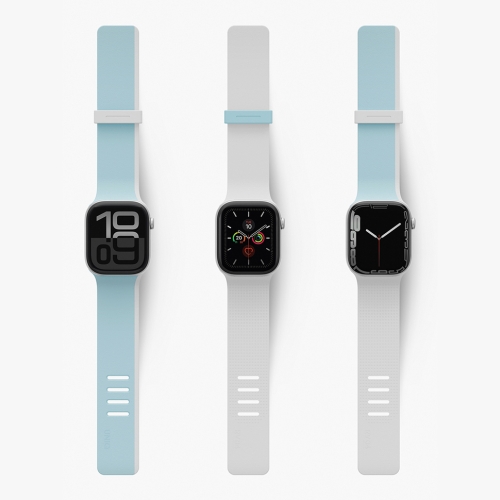 Uniq для Apple Watch 42/41/40 mm ремешок Revix IV reversible Magnetic Soft Cloud/White