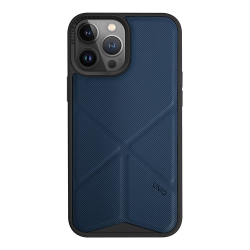 Чехол подставка Uniq Transforma для iPhone 14 Pro Max, синий (MagSafe)