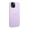 Чехол Guess PU Saffiano with Metal logo Hard для iPhone 14, фиолетовый