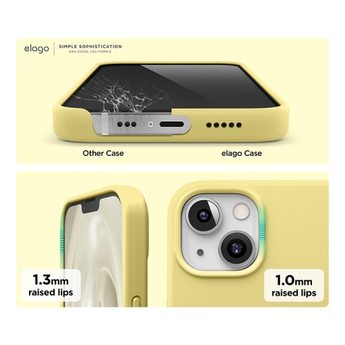 Чехол Elago Soft Silicone для iPhone 13, желтый