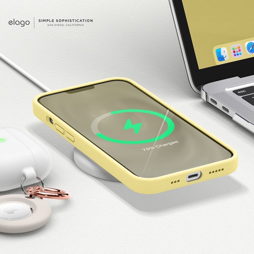 Чехол Elago Soft Silicone для iPhone 13, желтый