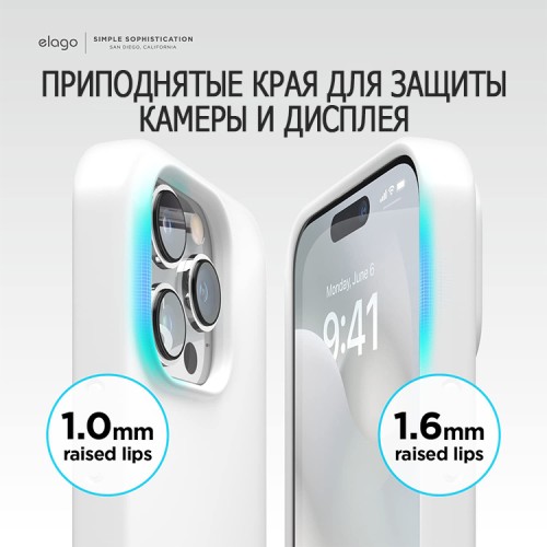 Чехол Elago Soft Silicone для iPhone 14 Pro Max, белый