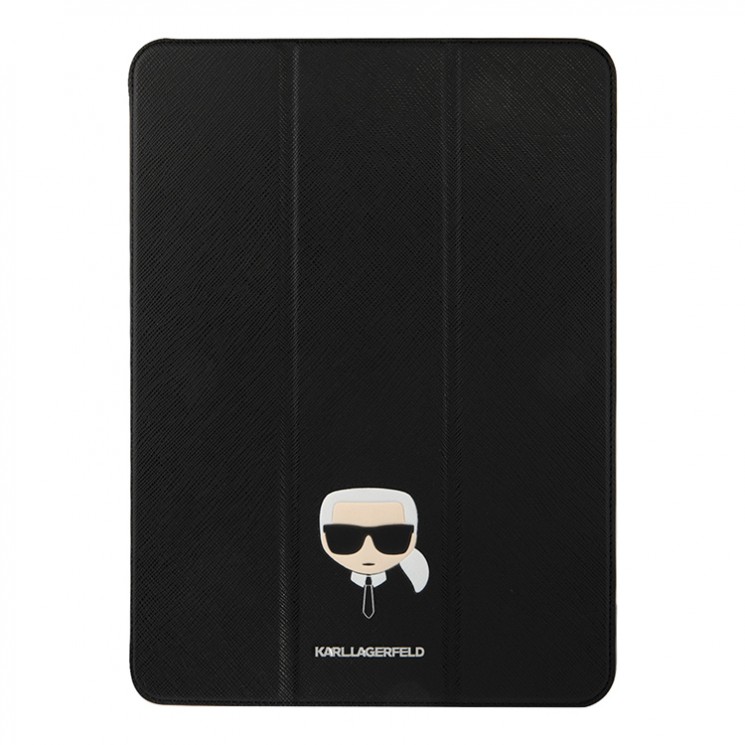 Чехол Lagerfeld PU Saffiano Karl head Folio для iPad Pro 12.9 (2022/21), черный