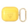 Чехол Guess Translucent Palm Tree с карабином для Airpods 3 (2021), желтый