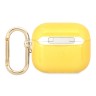 Чехол Guess Translucent Palm Tree с карабином для Airpods 3 (2021), желтый