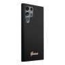 Чехол Guess Liquid Silicone Gold Metal logo для Galaxy S23 Ultra, черный