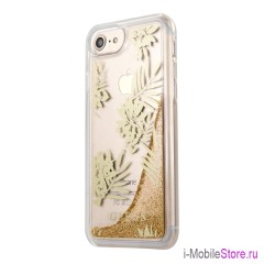 Чехол Guess Glitter Palm Spring для iPhone 7/8/SE 2020, золотой