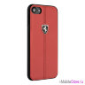 Кожаный чехол Ferrari Heritage W Hard для iPhone 7/8/SE 2020, красный