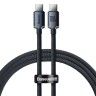 Кабель Baseus Crystal Shine Series Fast Charging Data Cable Type-C на Type-C 100W (1.2 м), черный