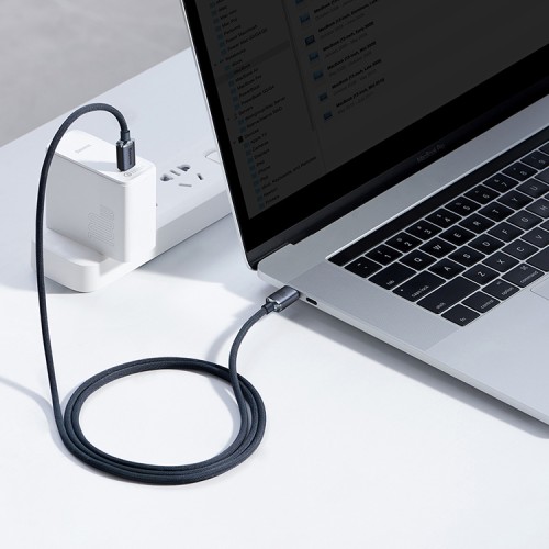 Кабель Baseus Crystal Shine Series Fast Charging Data Cable Type-C на Type-C 100W (1.2 м), черный