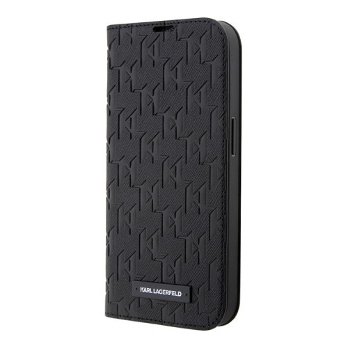 Чехол Lagerfeld PU Saffiano Monogram Booktype для iPhone 13 Pro, черный