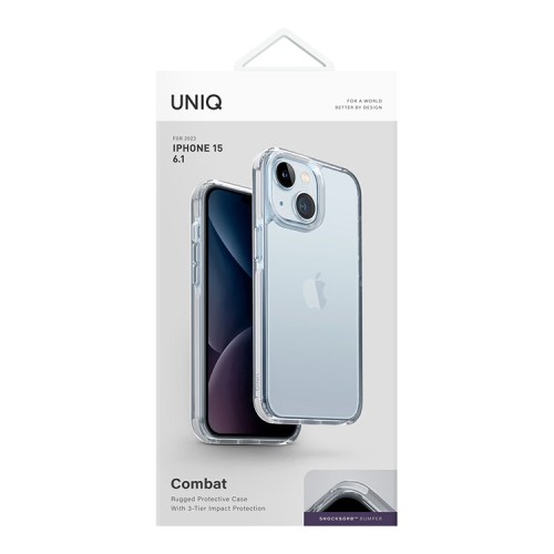 Uniq для iPhone 15 чехол Combat White