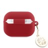 Guess для Airpods Pro 2 чехол Liquid silicone 3D Logo with 4G Diamond charm Fuchsia