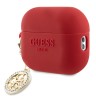 Guess для Airpods Pro 2 чехол Liquid silicone 3D Logo with 4G Diamond charm Fuchsia