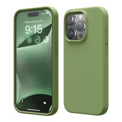 Elago для iPhone 15 Pro чехол Soft silicone (Liquid) Cedar Green