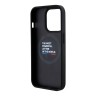 BMW для iPhone 15 Pro чехол M-Collection PU Quilted Tricolor Hard Black (MagSafe)