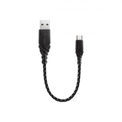Кабель EnergEA NyloGlitz USB-A/micro-USB (0.18 м), черный