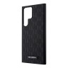 Karl Lagerfeld для Galaxy S23 Ultra чехол PU Saffiano Monogram Metal Plate logo Hard Black