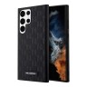 Karl Lagerfeld для Galaxy S23 Ultra чехол PU Saffiano Monogram Metal Plate logo Hard Black