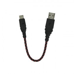 Кабель EnergEA NyloGlitz USB-A/USB-Type-C 2.0 (0.18 м), красный