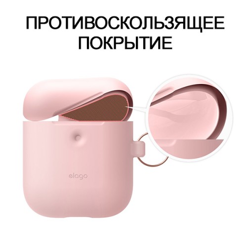 Чехол Elago Hang case для AirPods 2 wireless, розовый
