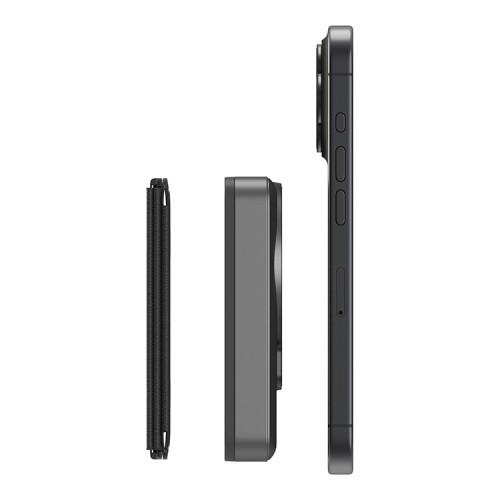 EnergEA АКБ MagWallet CASH, 10000W Magsafe 15W USB-C 20W with Cash and coins slot Gun/Black