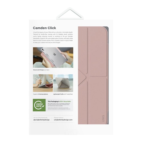 Uniq для iPad Air 13" (2024/25) чехол Camden Click Pink