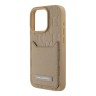Karl Lagerfeld для iPhone 15 Pro Max чехол Cardslot PU Monogram/Grained Pocket Hard Brown