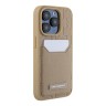 Karl Lagerfeld для iPhone 15 Pro Max чехол Cardslot PU Monogram/Grained Pocket Hard Brown