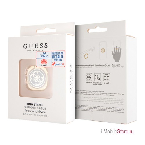 Кольцо держатель Guess 4G Metal ring stand для телефона, черный/золото
