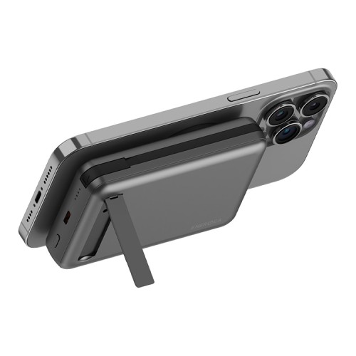 Energea АКБ MagPac PRO Plus, 10000W Magsafe QI2 15W USB-C 20W with cable and Stand Gun/Black