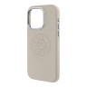 Karl Lagerfeld для iPhone 16 Pro Max чехол PU Full Wrapped leather Seal logo Hard Beige (MagSafe)