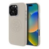 Karl Lagerfeld для iPhone 16 Pro Max чехол PU Full Wrapped leather Seal logo Hard Beige (MagSafe)