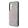 Guess для Galaxy S25+ чехол PU 4G with Round Patch Metal logo Hard Pink (MagSafe)
