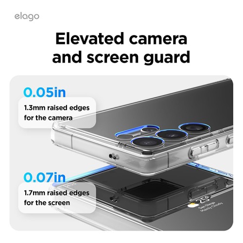 Elago для Galaxy S25 Ultra чехол HYBRID (pc/tpu) Clear