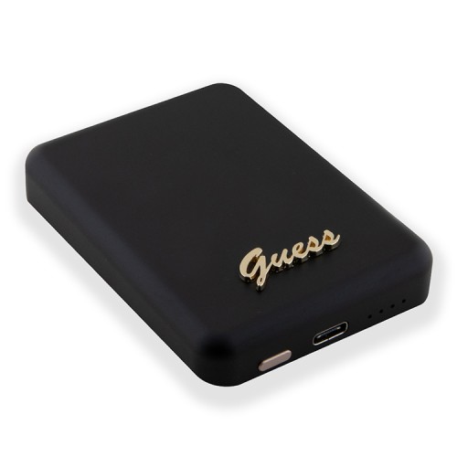 Guess внешний аккумулятор MagSafe для телефона, Metal Script logo 3000 mAh 5W Black