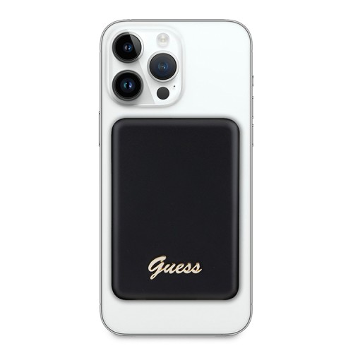 Guess внешний аккумулятор MagSafe для телефона, Metal Script logo 3000 mAh 5W Black