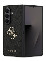 Guess для Galaxy Z Fold7 чехол PU 4G Big metal logo Hard Black