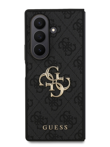 Guess для Galaxy Z Fold7 чехол PU 4G Big metal logo Hard Black