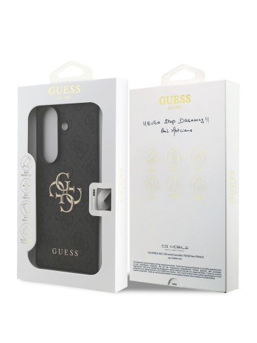 Guess для Galaxy Z Fold7 чехол PU 4G Big metal logo Hard Black