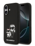 Karl Lagerfeld для iPhone 17 чехол Liquid Silicone Sketch Karl & Choupette Hard Black (MagSafe)