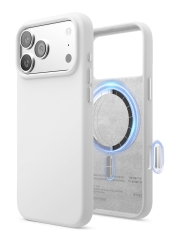 Elago для iPhone 17 Pro чехол Magnetic Silicone White (MagSafe)