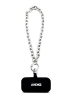 DKNY для iPhone 17 Pro Max чехол PU Horizon Metal logo Hard + Metal Wrist Chain Black (MagSafe)