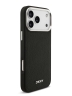 DKNY для iPhone 17 Pro Max чехол PU Horizon Metal logo Hard + Metal Wrist Chain Black (MagSafe)
