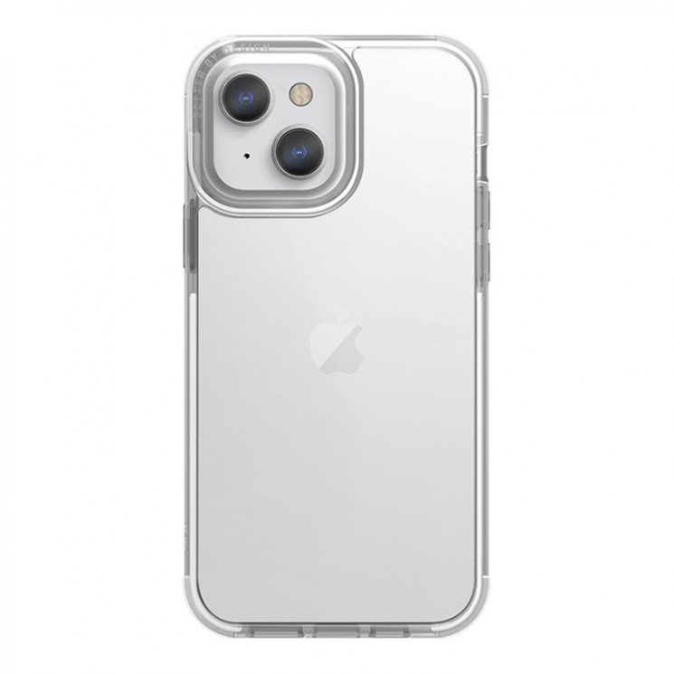 Чехол Uniq Combat White для iPhone 13, прозрачный/белая рамка