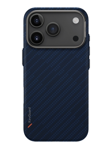 Uniq для iPhone 17 Pro чехол KEVA EDGE Full Kevlar Trance Blue (MagSafe)