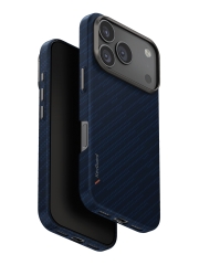Uniq для iPhone 17 Pro чехол KEVA EDGE Full Kevlar Trance Blue (MagSafe)